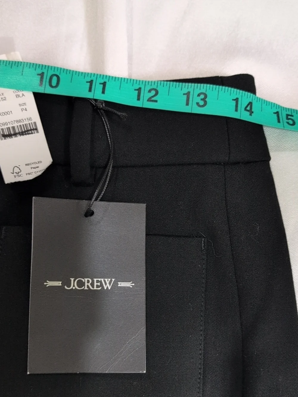 J Crew Petite Carolina pant in four-season stretch CP152 Size 4 Petite Black